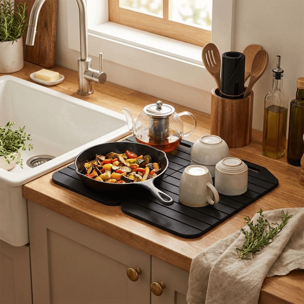 Food Prep Mat - Non-Stick Folding Cutting Board Anti-Slip Flexible