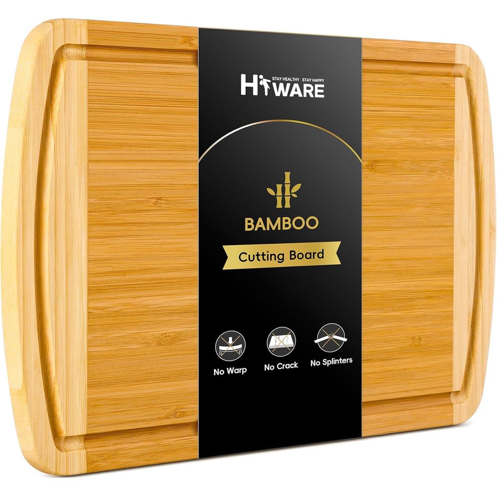 Meal Prep Juice - Organic Bamboo Cutting Board Set with