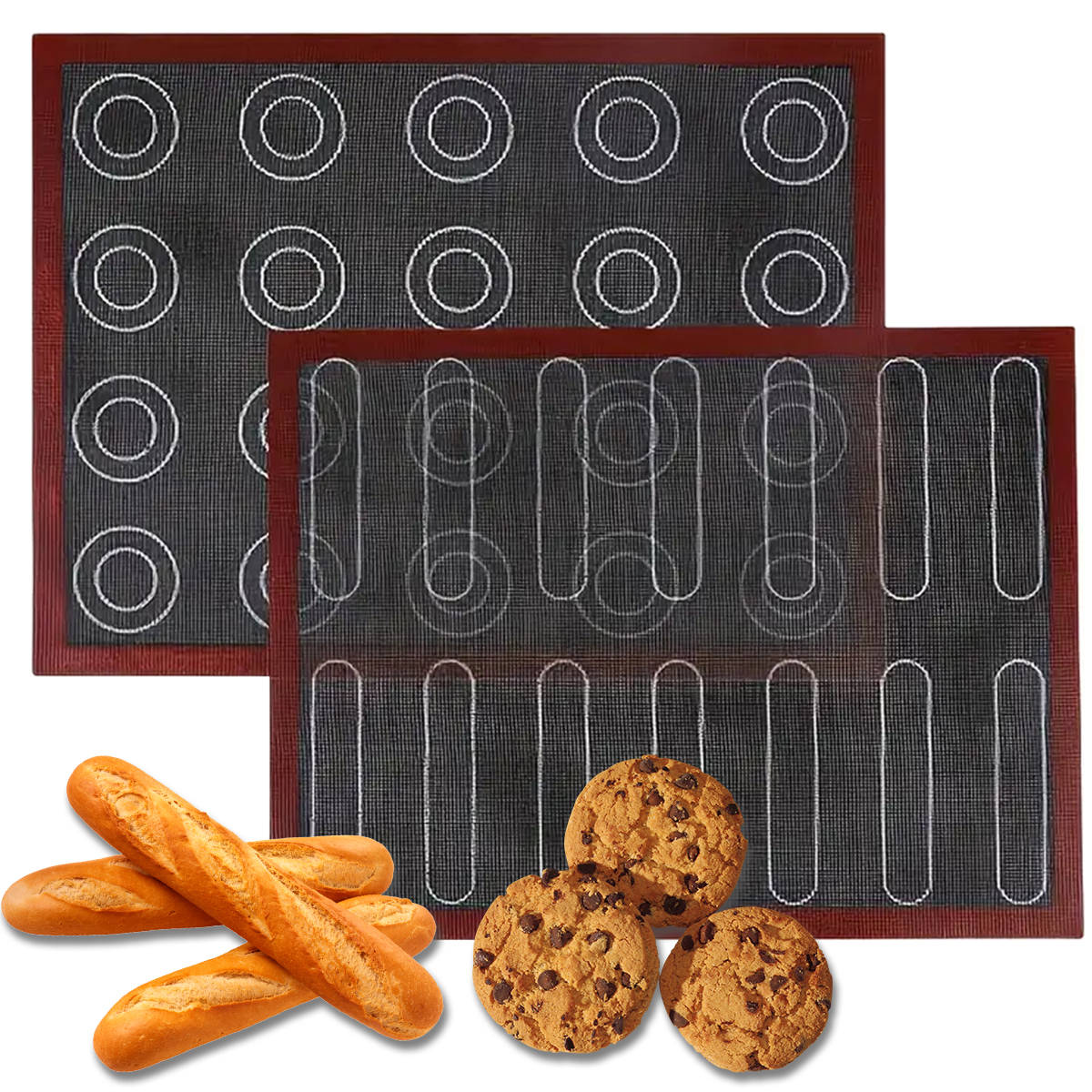 Food Prep Mat - 1PC Perforated Silicone Baking Mat, 2