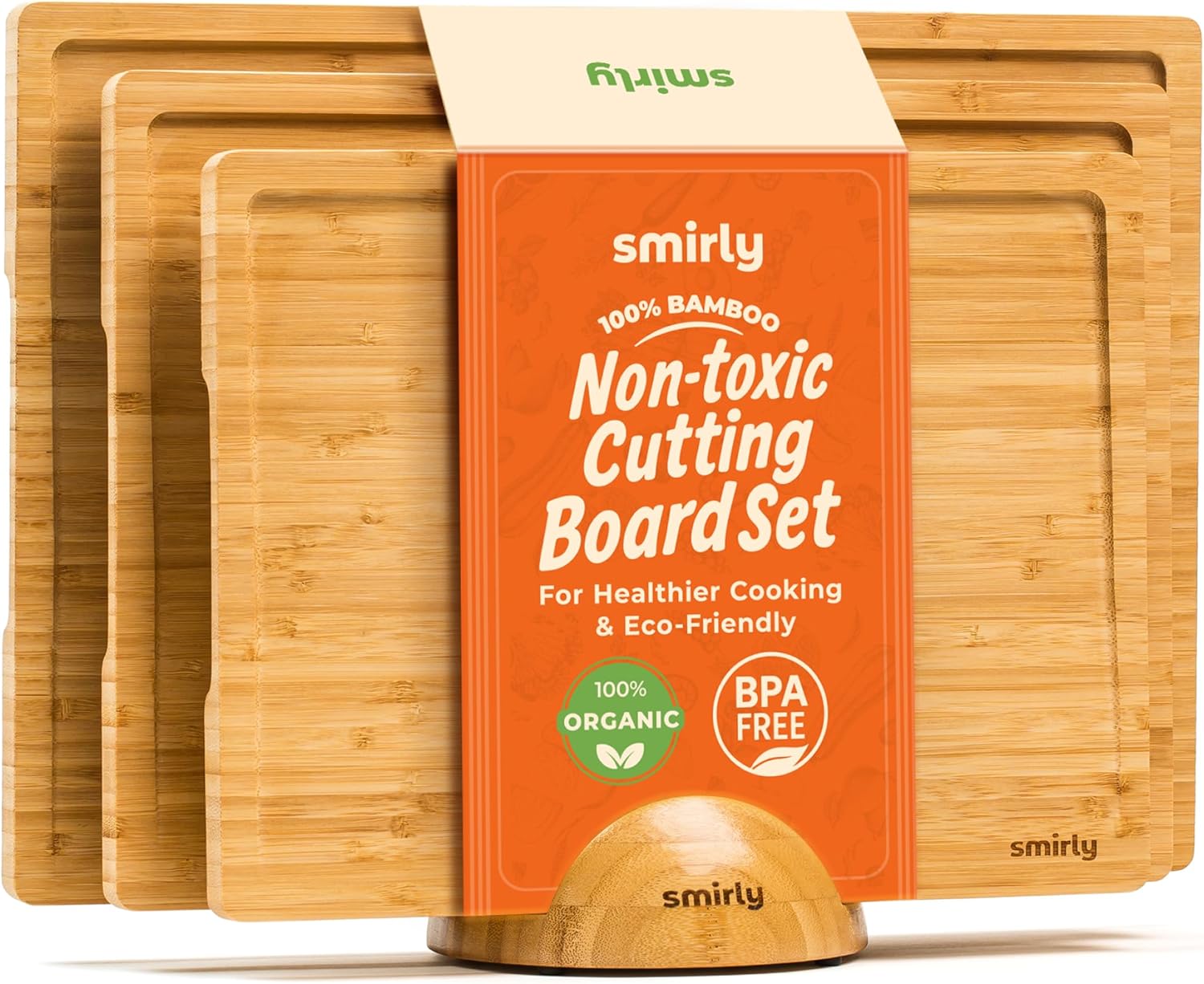 Meal Prep Juice - 3-Piece Bamboo Cutting Board Set with