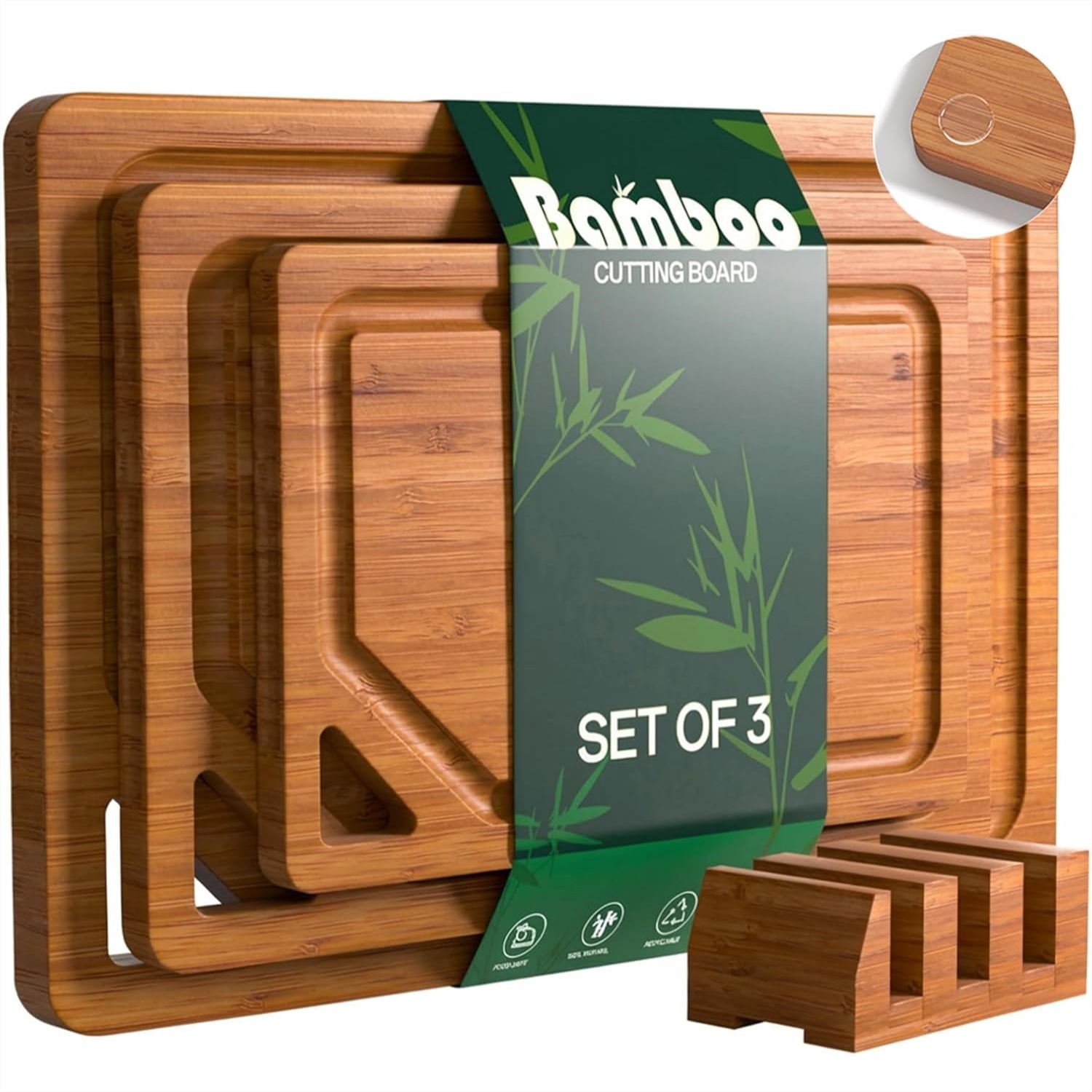 Meal Prep Juice - Bamboo Cutting Boards for Kitchen with