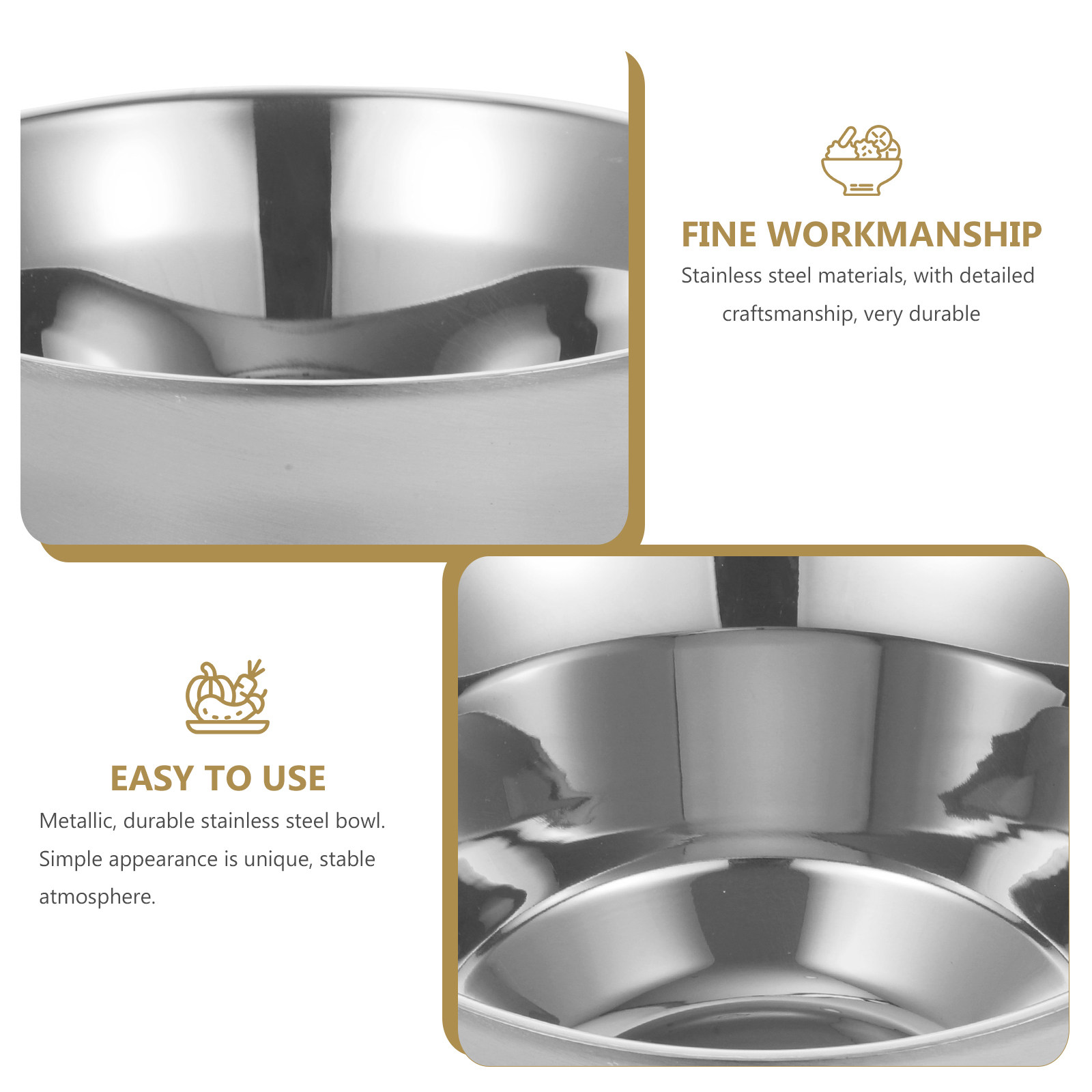 Stainless Steel Bowl Smooth Su - Meal Prep Noodles のレビューと価格
