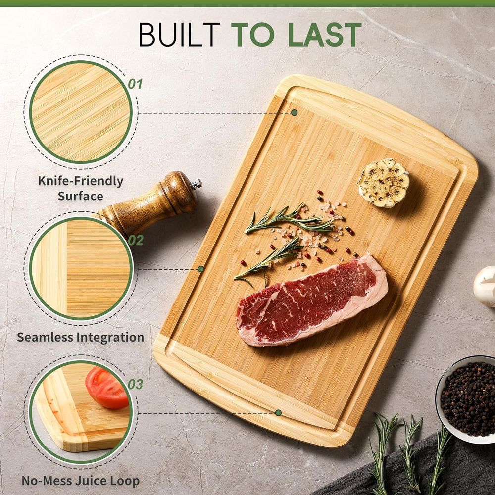 Organic Bamboo Cutting Board S - Meal Prep Juice のレビューと価格