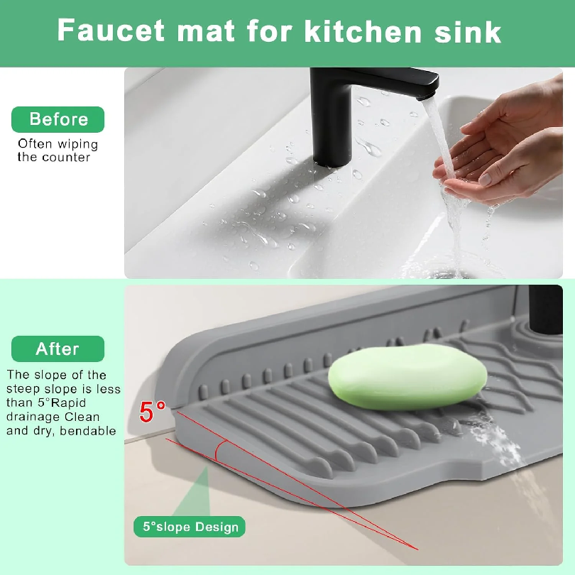 Non-slip silicone kitchen drai - Food Prep Mat のレビューと価格