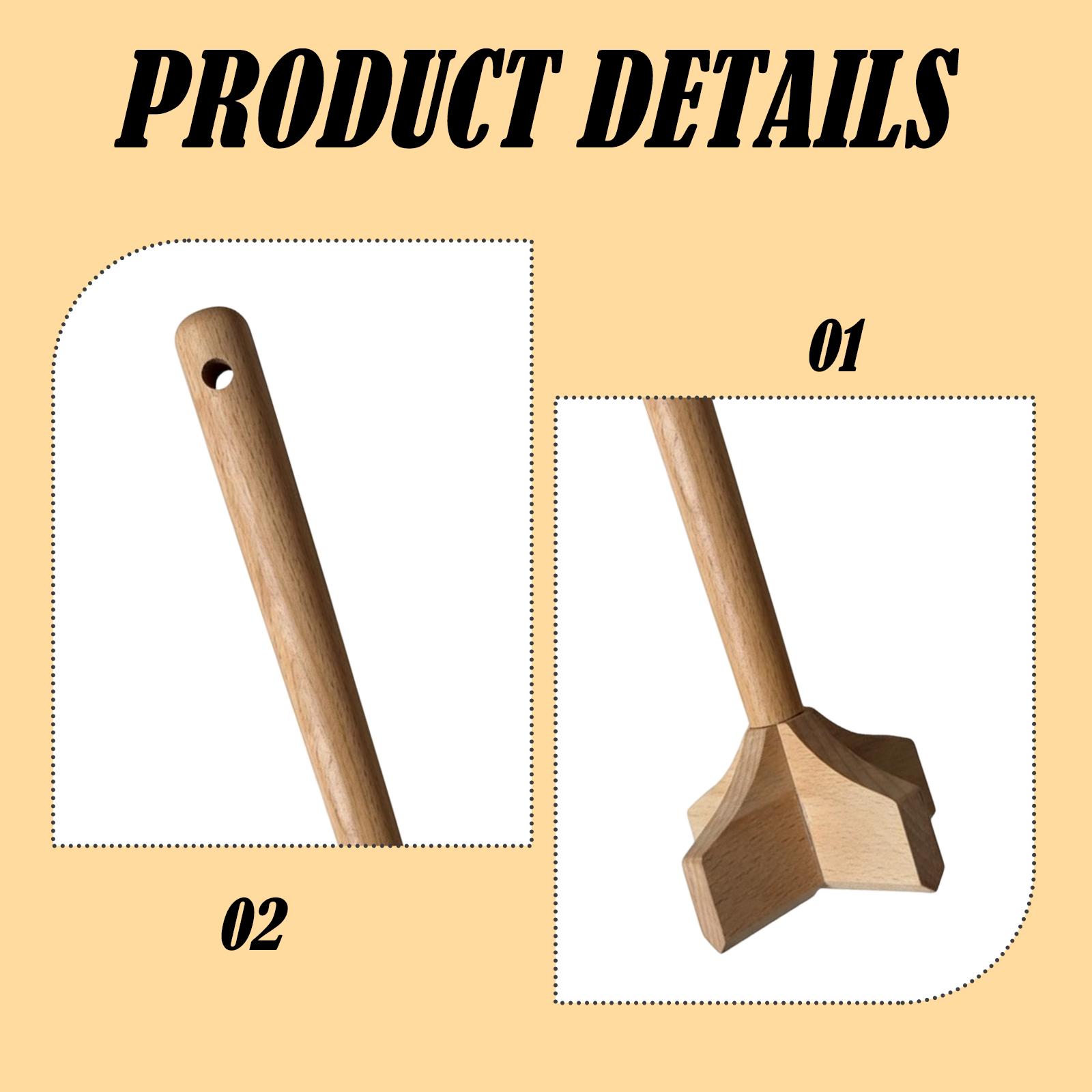 Premium Wood Potato Masher Eas - Meal Prep With Potatoes のレビューと価格