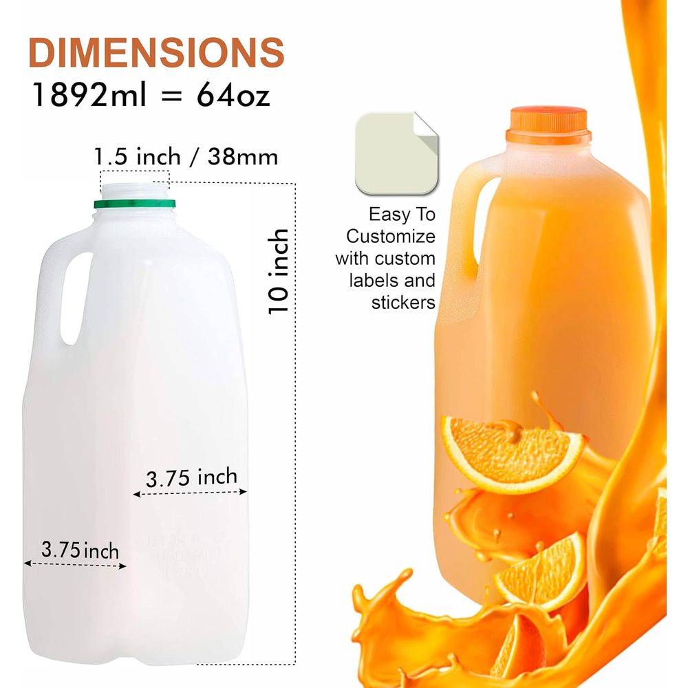 20-Pack 64oz Empty Plastic Smo - Meal Prep Juice のレビューと価格