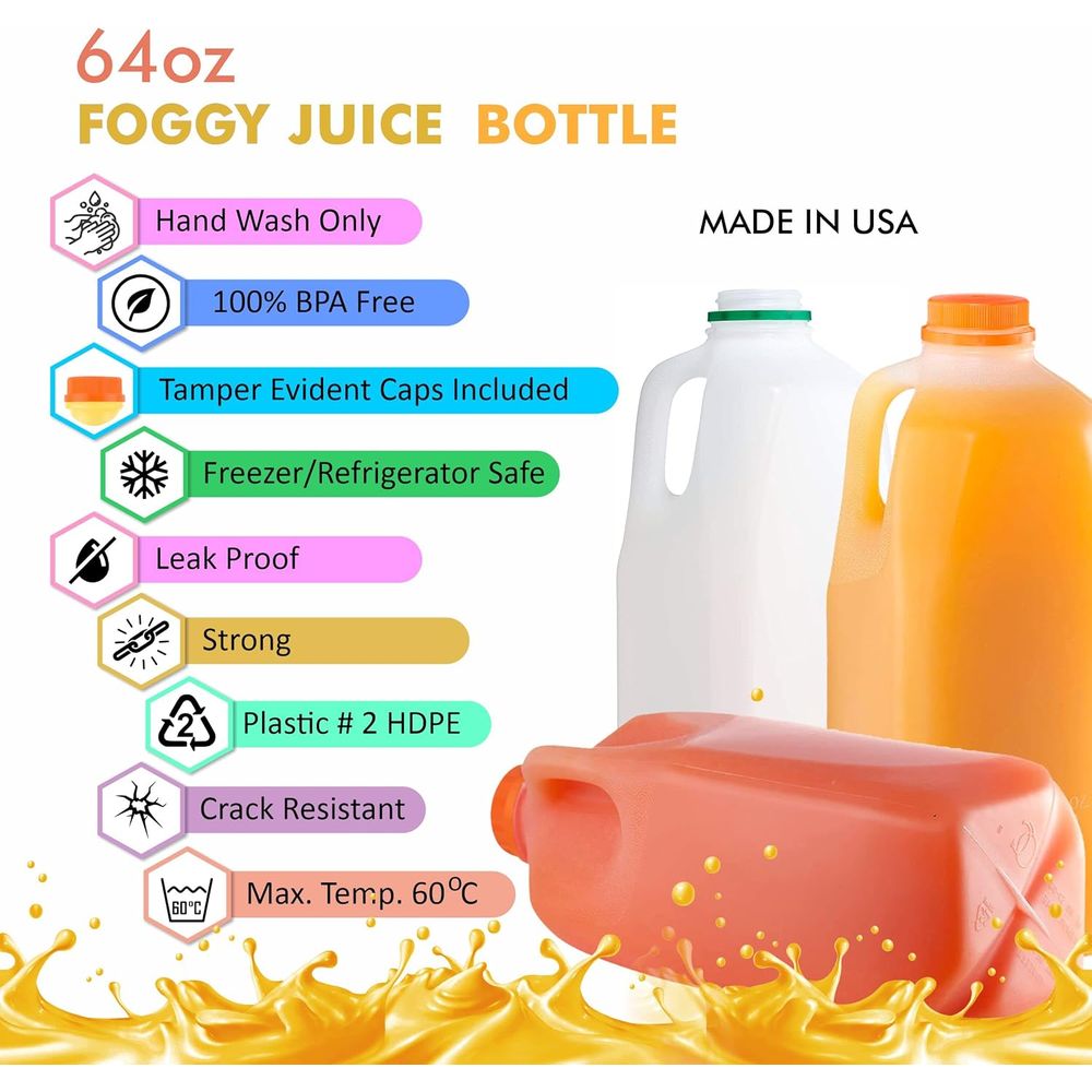 20-Pack 64oz Empty Plastic Smo - Meal Prep Juice のレビューと価格