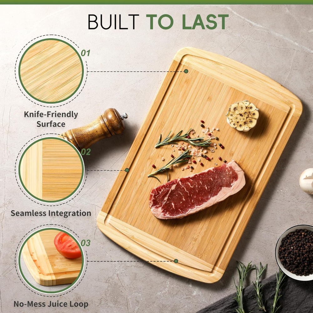 Large Wooden Cutting Board for - Meal Prep Juice のレビューと価格
