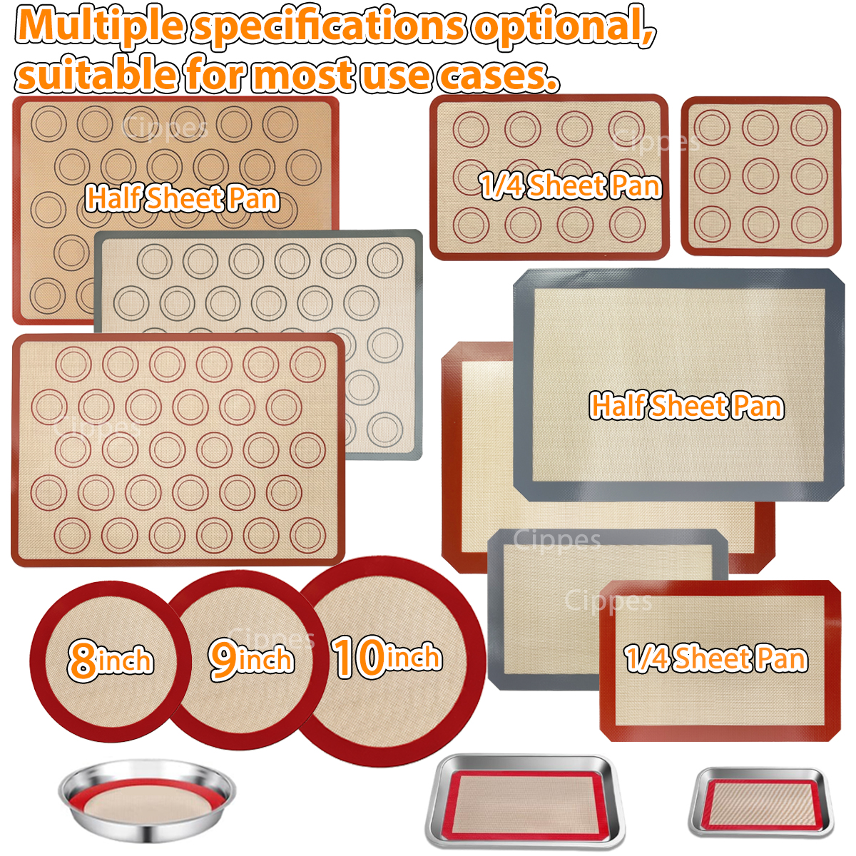 1/2PCS Silicone Baking Mats fo - Food Prep Mat のレビューと価格