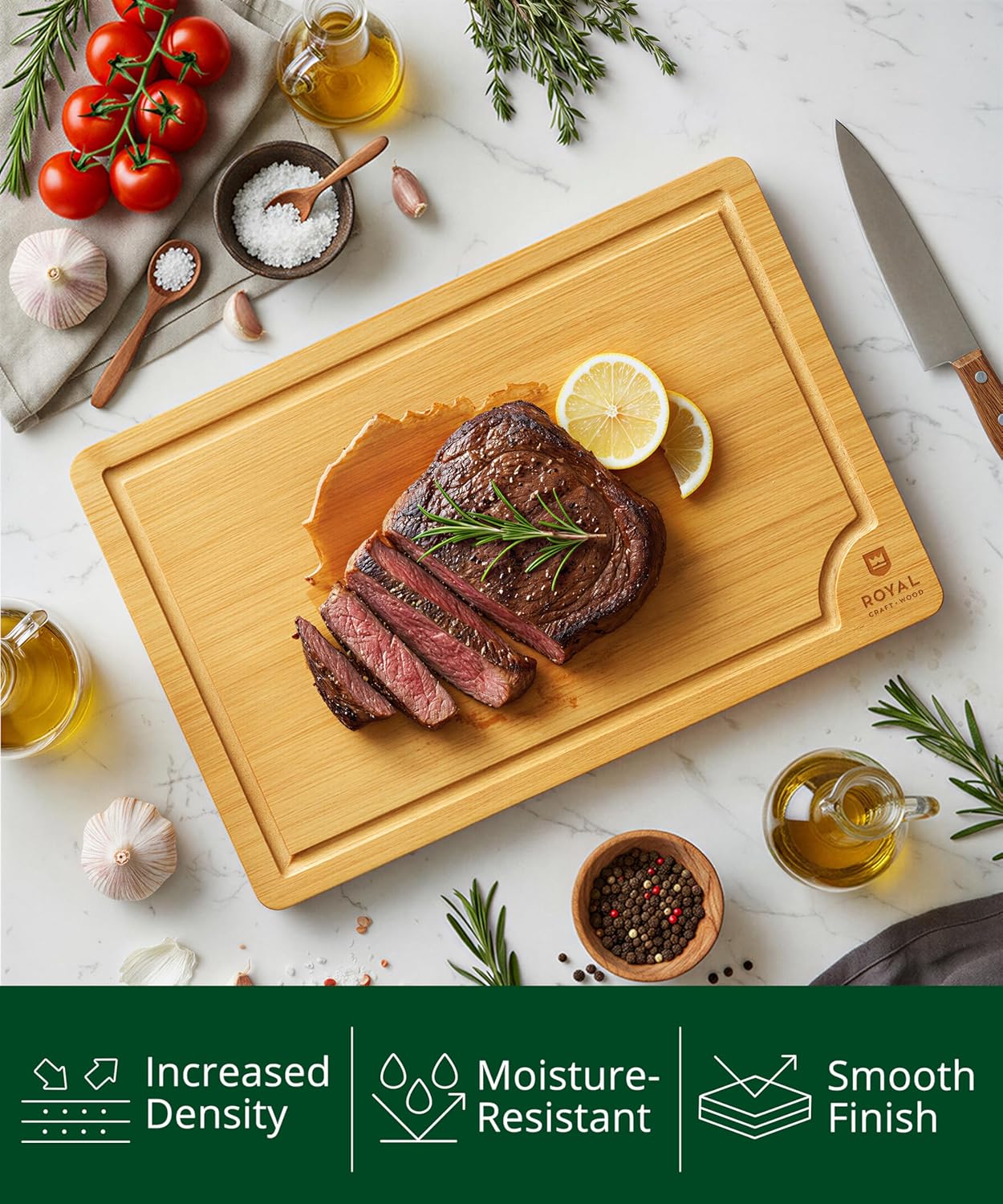 Bamboo Cutting Board for Kitch - Meal Prep Juice のレビューと価格