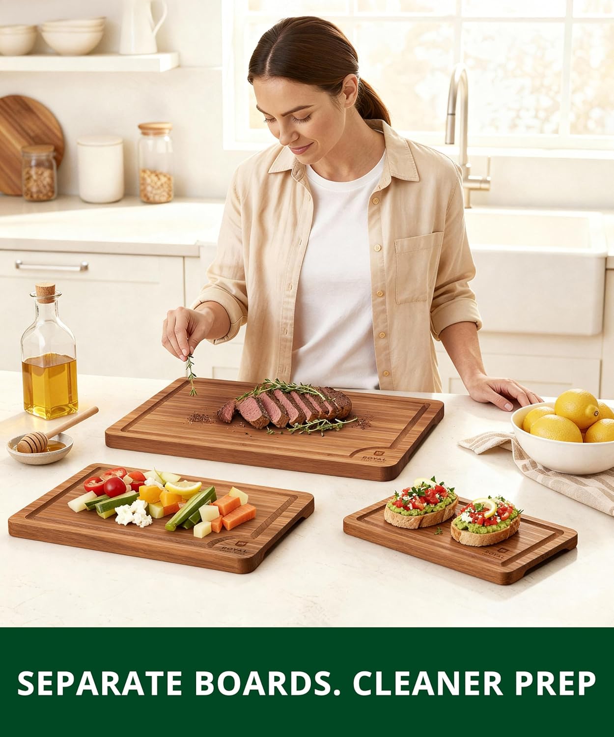 Wooden Cutting Boards for Kitc - Meal Prep Juice のレビューと価格