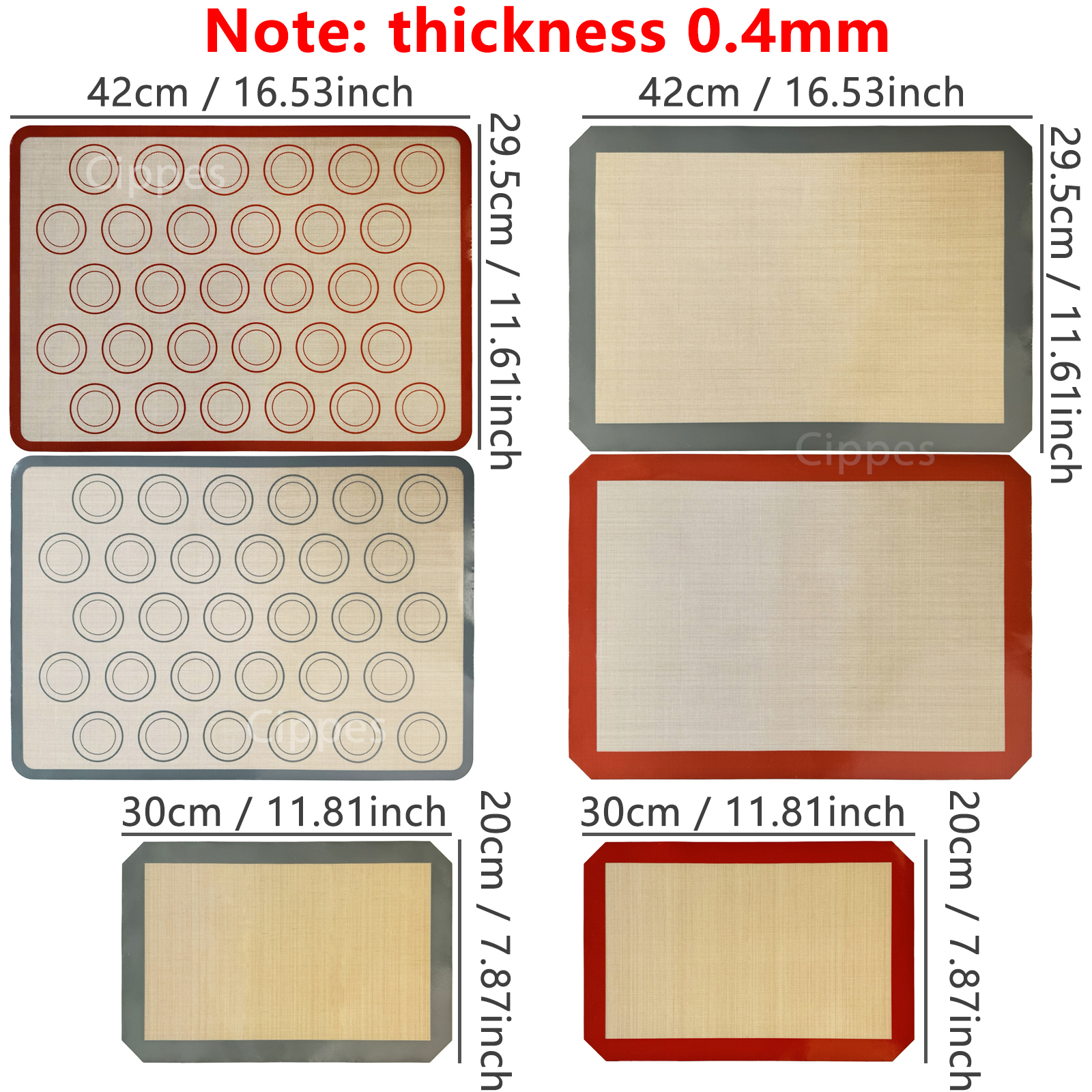 1PC Silicone Baking Mat for Ov - Food Prep Mat のレビューと価格